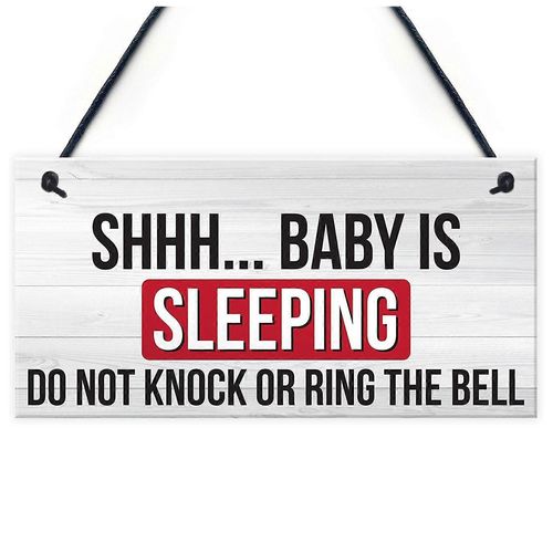Chut.. Bébé dort Nursery Plaque suspendue Panneau de porte pour bébé