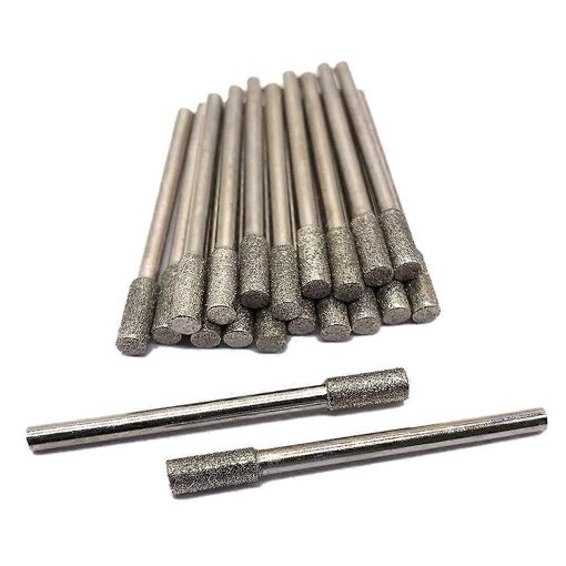 20 Pcs Diamant Meuleuses Bits 4mm Culasse Meuleuse Bit Diamant Burr...