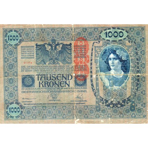 1000 Tausend Kronen 1902 Republique D Autriche Allemande