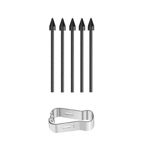 S6 Plume Stylus Feutre Recharge Pointe Série S7 N10 Série N20 Multifonction Pointe Souple 5 Pointes 1 Clip, Noir