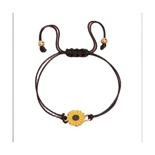 Bracelet Tournesol 10 Pi¿¿Ces Bracelet D'amiti¿¿ Boh¿¿Me Fait Main Corde Tress¿¿E R¿¿Glable, Convient Aux Femmes Et Aux Filles