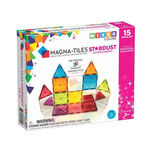 Magna-Tiles Stardust 15 Pi Ces - Pi Ces Magnétiques De Construction 3d