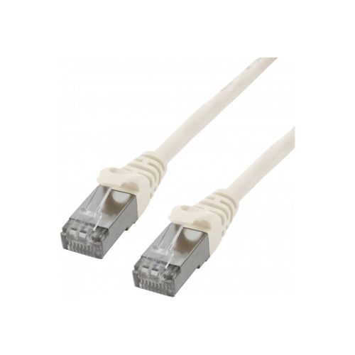 MCL - Cordon de raccordement - RJ-45 (M) pour RJ-45 (M) - 1 m - paire torsadée écrantée (F/UTP) - CAT 6 - bloqué, sans crochet - blanc