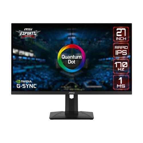 MSI G274QPF-QD - Écran LED - jeux - 27" - 2560 x 1440 WQHD @ 165 Hz - Fast IPS - 400 cd/m² - 1000:1 - DisplayHDR 400 - 1 ms - 2xHDMI, DisplayPort, USB-C - noir