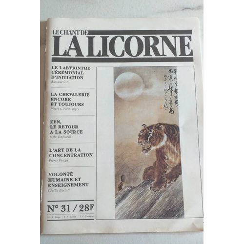 Le Chant De La Licorne Revue N 31 Année 1990.
