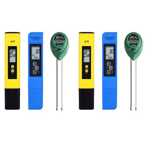 Paquet de 6 PH-M¿¿tres TDS PPM et 3 En 1 Testeur de PH Du Sol PH / EC Kit Num¿¿rique pour , Le Jardin, la Pelouse, la Ferme