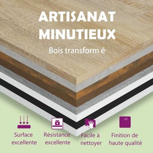 Meuble Tv Blanc 100x30x30 Cm Bois D¿Ingénierie