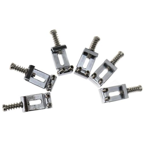 6 Selles De Pont De Trémolo Chromé De Remplacement Pour Guitare Électrique