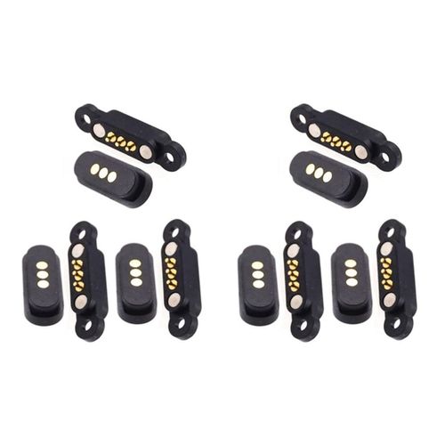 6 Paires de Connecteurs ¿¿ Broches Pogo Magn¿¿tiques ¿¿ Ressort 3 Positions Aimants Pas 2.3MM 3P Trous Traversants Sonde M?le