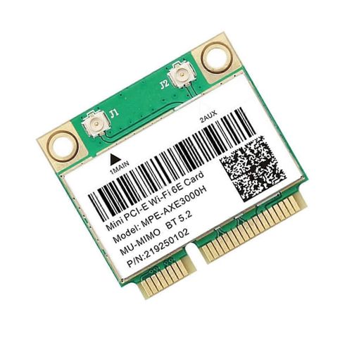 -AXE3000H Carte WiFi WiFi 6E 2400Mbps Mini PCI-E pour BT 5.2 802.11AX 2.4G / 5G / 6Ghz Carte réseau Wlan