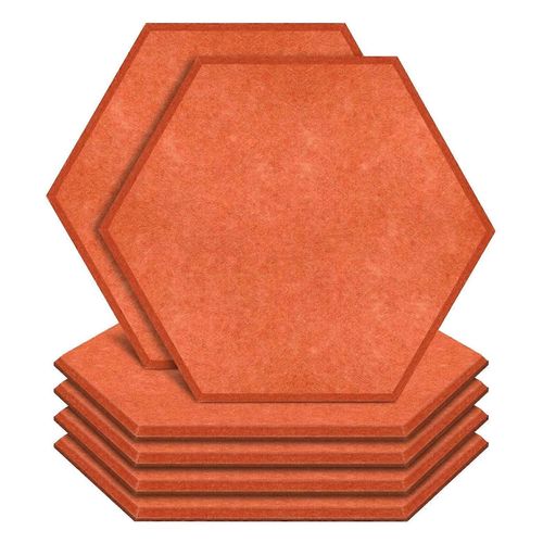 Pack de 6 panneaux acoustiques hexagonaux rembourrage insonorisé panneaux sonores à bord biseauté pour studio d¿enregistrement O
