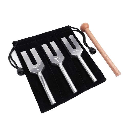 Ensemble De Diapasons 4096 Hz 4160 Hz 4225 Hz Diapasons Set Diapason Avec Marteaux En Bois Et Tissu
