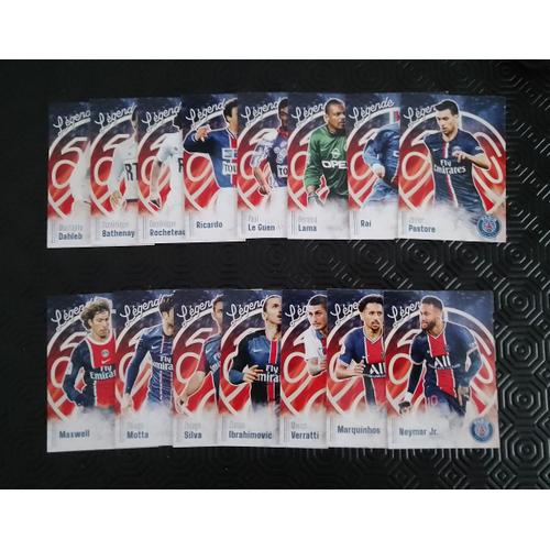 Lot De 15 Cartes Panini Collection Psg 50 Ans