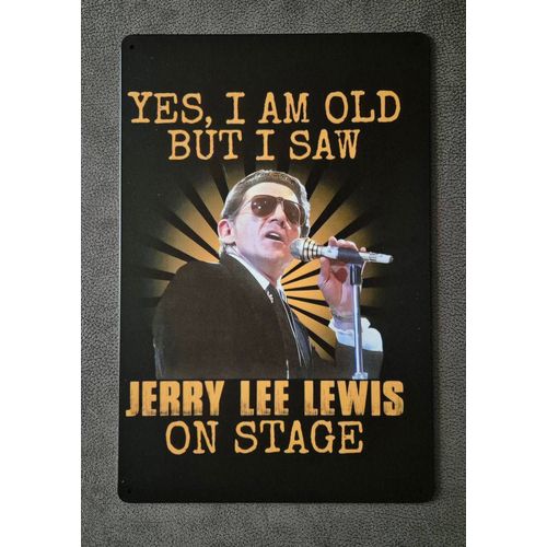 Plaque métallique décorative Jerry Lee Lewis. Rock'n'roll