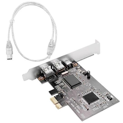 Carte contrôleur PCI Express X1 PCI-E FireWire 1394A IEEE1394 3 ports pour ordinateur de bureau