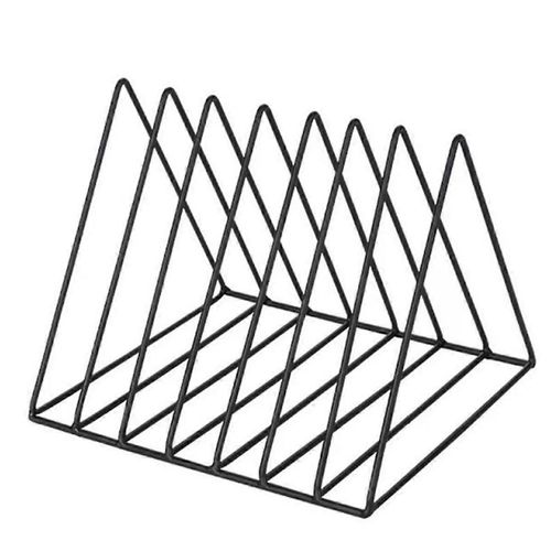 Étagère De Rangement En Fer De Support De Livre Triangulaire De Bureau, Organisateur D¿Étagère De Bureau Noir, Bibliothèque De Bureau Moderne Bookself
