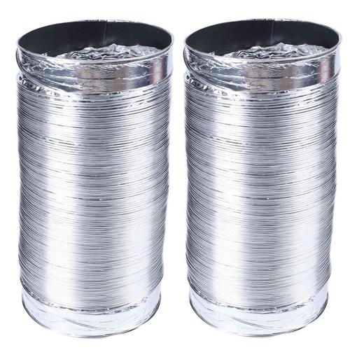 2X 3 Longueur de M¿¿tre 100mm / 4 Pouces Syst¿¿Me D'Air Frais Tuyau de Tuyau de Ventilation En Aluminium Flexible de Conduit D'?vacuation D'Air pour la Salle de