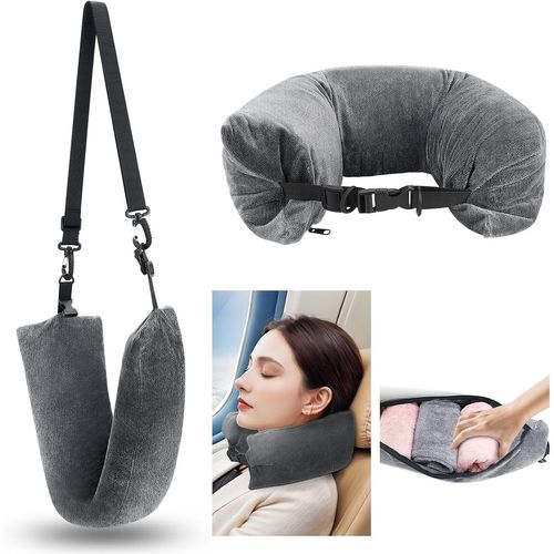 Coussin De Nuque,Coussin De Voyage En Avion,Coussin De Voyage Pour Voyager Avec Des Affaires Et Des Vêtements,Coussin De Voyage Rembourré Pour Les Voyages,Le Camping,Le Bureau Et La