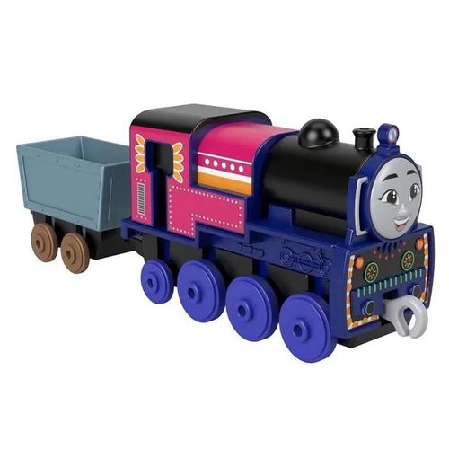 Thomas&friends - Figurine Miniature Locomotive Bleu Ashima + Réservoir A Charbon Jouet Pour Enfant