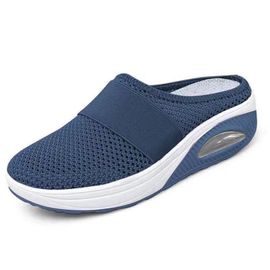 Sandales Compensées Orthopédiques 4wd Pour Femmes,Chaussures Rétro,Ouvertes,Vintage,Cuir Anti-Ald,Décontractées,Plateforme,Premium,Été,2024