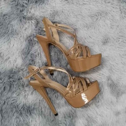 Loslandifen 2025 14cm Plate-Forme Talons Hauts Sandales Sexy Bride À La Cheville Bout Ouvert Gladiateur Robe De Soirée Femmes Chaussures Grande Taille 44