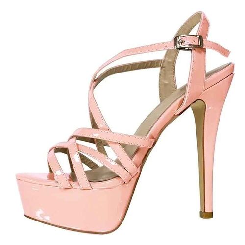 Loslandifen 2025 14cm Plate-Forme Talons Hauts Sandales Sexy Bride À La Cheville Bout Ouvert Gladiateur Robe De Soirée Femmes Chaussures Grande Taille 44