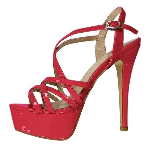 Loslandifen 2025 14cm Plate-Forme Talons Hauts Sandales Sexy Bride À La Cheville Bout Ouvert Gladiateur Robe De Soirée Femmes Chaussures Grande Taille 44