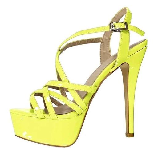 Loslandifen 2025 14cm Plate-Forme Talons Hauts Sandales Sexy Bride À La Cheville Bout Ouvert Gladiateur Robe De Soirée Femmes Chaussures Grande Taille 44