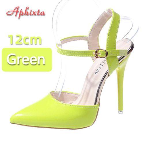 Aphfête Ta-Sandales À Talons Aiguilles Super Hauts Pour Femmes,12cm,Chaussures De Soirée Pointues,Grande Taille 48