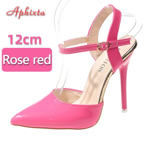 Aphfête Ta-Sandales À Talons Aiguilles Super Hauts Pour Femmes,12cm,Chaussures De Soirée Pointues,Grande Taille 48