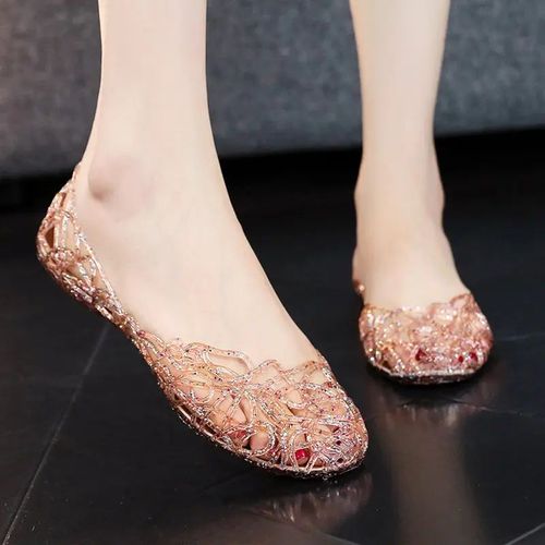 Ron-Sandales Plates D'été Pour Femmes,Chaussures En Plastique Cristal Amissié,Maille,Commerce Extérieur,Thaïxiété Asiatique,Offre