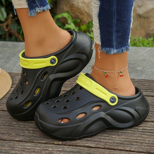 Sabots À Plateforme Épaisse Pour Femmes,Optique Douce,Sandales De Plage Astronomiques,Chaussures Coordonnantes,Pantoufles À L'offre Elles Compensées Brûleur,Mélange De Documents,Été 2024