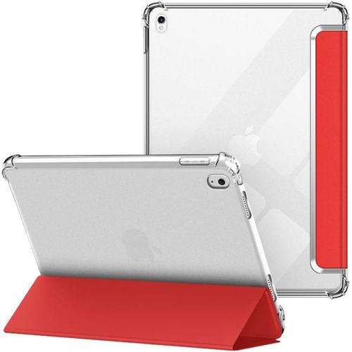 Coque Pour Ipad Air 3 2019,Pro 10,5 Pouces 2017,Étui Arrière Souple Et Transparent En Tpu,Housse De Protection Antichoc,Légère Smart Shell Résistant Avec Veille/Réveil Automatique,Rouge