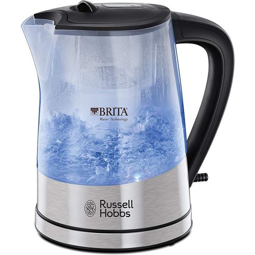 Bouilloire Electrique [Filtre] Purity(1,5l,2200w,Cartouche Filtre Brita Maxtra & Anticalcaire + Indicateur De Changement,Ebullition Rapide,Ecoulement Parfait,Eclairage Bleu)22850-70