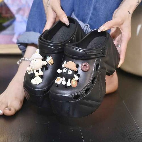 Chaussures De Jardin À Plateforme Haute Pour Femmes,Sabots D'extérieur,Pantoufles À Semelle Optique,Sandales D'été Pour Filles,Mode De Qualité,7cm