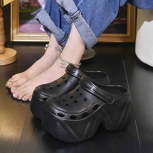 Chaussures De Jardin À Plateforme Haute Pour Femmes,Sabots D'extérieur,Pantoufles À Semelle Optique,Sandales D'été Pour Filles,Mode De Qualité,7cm