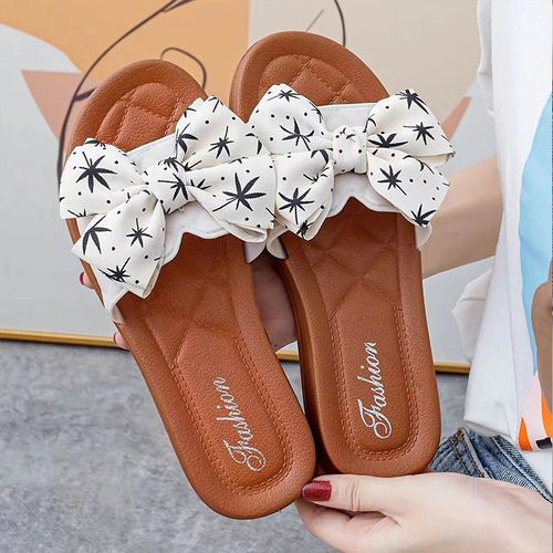Sandales À N?ud Pvc Pour Femmes,Chaussures Optiques Décontractées,Pantoufles Astronomiques Plates Surélevées,Une Ligne,Été 2024,3cm