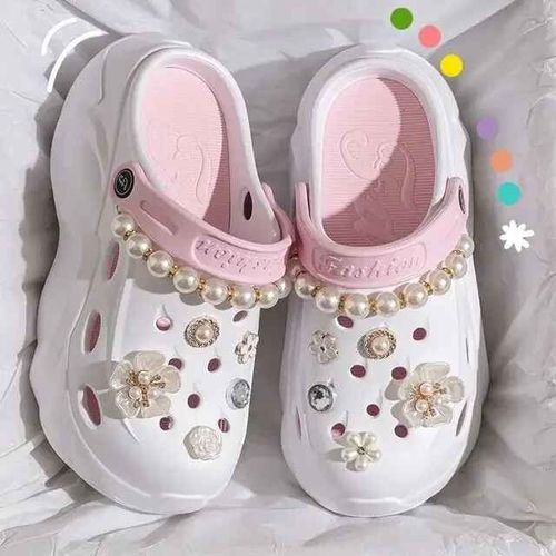 Pearl Jooptics-Sandales À Plateforme Pour Femmes,Chaussures De Diversification De Plage Astronomique,Chaussures Optiques D'été,Pantoufles Non Ald À Fleurs Pour Femmes,2024