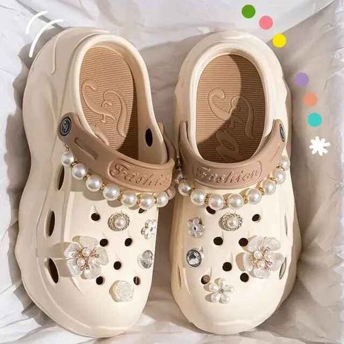 Pearl Jooptics-Sandales À Plateforme Pour Femmes,Chaussures De Diversification De Plage Astronomique,Chaussures Optiques D'été,Pantoufles Non Ald À Fleurs Pour Femmes,2024