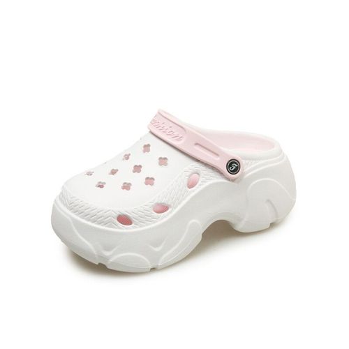 Sandales À Semelle Optique Pour Femmes,Chaussures De Jardin À Plateforme,Pantoufles De Plage Épaisses Et Coordonnantes,Mode 2024