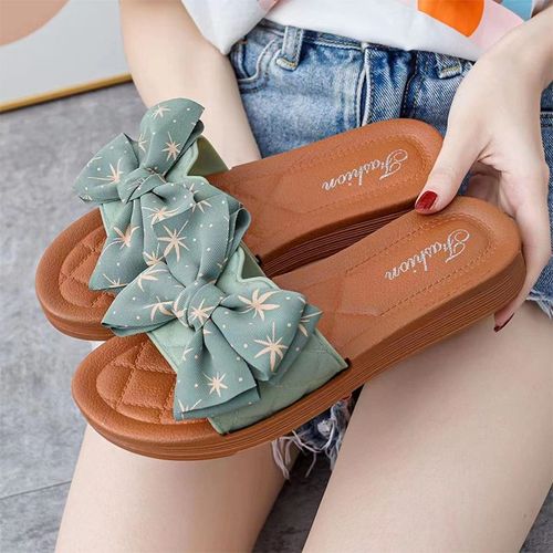 Sandales À N?ud Pvc Pour Femmes,Chaussures Optiques Décontractées,Pantoufles Astronomiques Plates Surélevées,Une Ligne,Été 2024,3cm