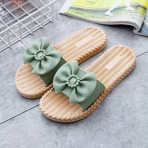 Sandales À N?ud Pvc Pour Femmes,Chaussures Optiques Décontractées,Pantoufles Astronomiques Plates Surélevées,Une Ligne,Été 2024,3cm