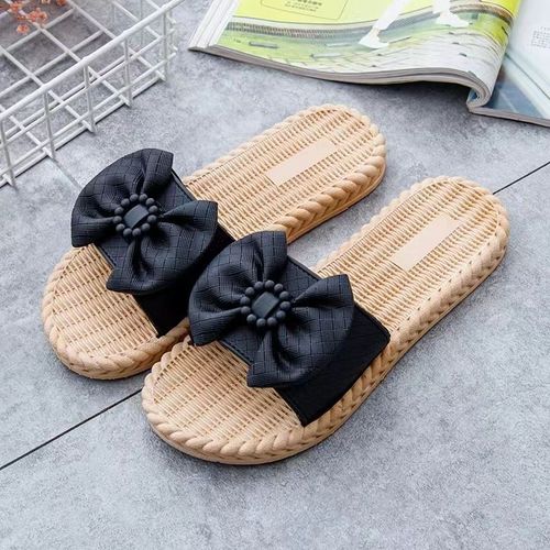 Sandales À N?ud Pvc Pour Femmes,Chaussures Optiques Décontractées,Pantoufles Astronomiques Plates Surélevées,Une Ligne,Été 2024,3cm