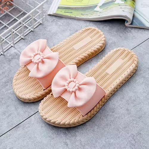 Sandales À N?ud Pvc Pour Femmes,Chaussures Optiques Décontractées,Pantoufles Astronomiques Plates Surélevées,Une Ligne,Été 2024,3cm