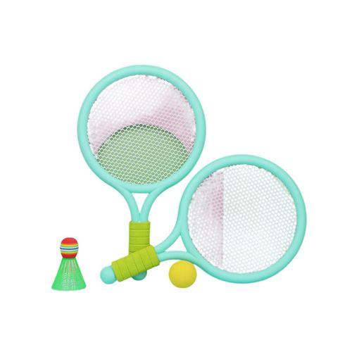1 Ensemble De Raquettes De Badminton De Tennis De Plage De Couleur Verte Ensemble De Sports De Plein Air Mini Raquette De Badminton Raquette De Plage Pour Enfants