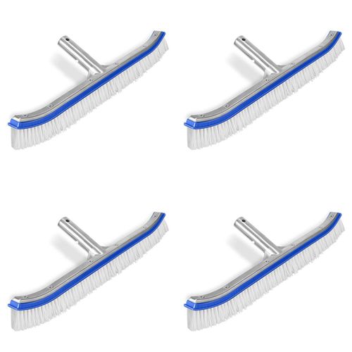 4X Brosse de Piscine, Mur de Piscine et Brosse ¿¿ Carrelage 18 Pouces P?le de Nettoyage de Piscine Brosse de Rechange pour T¿ºte de Brosse, Bleu