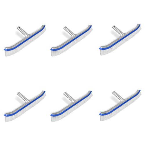 6X Brosse de Piscine, Mur de Piscine et Brosse ¿¿ Carrelage 18 Pouces P?le de Nettoyage de Piscine Brosse de Rechange pour T¿ºte de Brosse, Bleu