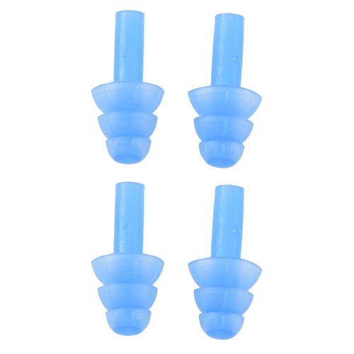 2 Paire Piscine Plongee Silicone Souple Bouchons D'oreille Bouchon D'oreille Bleu