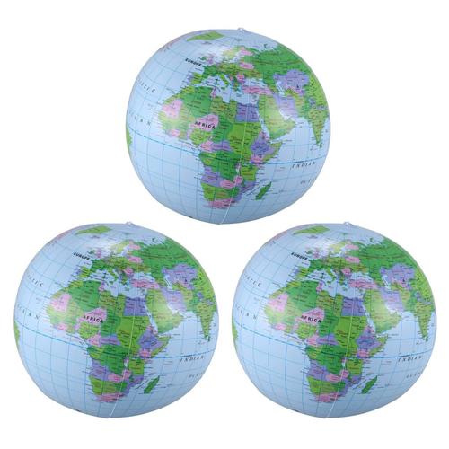 3x 16 Pouces Globe Terrestre Jouet De Globe Gonflable Globe De Formation Geographie Globe Terrestre De Formation 40 Cm