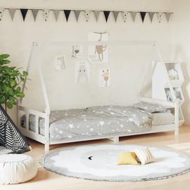 Cadre De Lit Pour Enfants Blanc 90x190 Cm Bois De Pin Massif